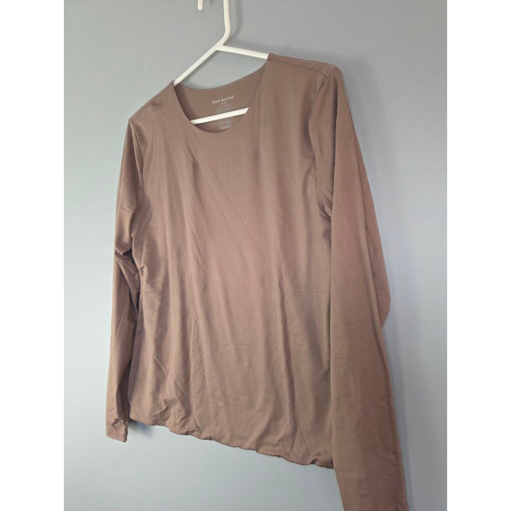 Women's Frank And Oak Brown Long Sleeve Tee XL